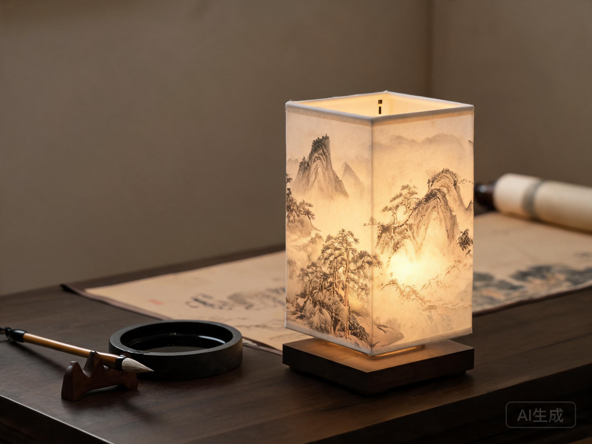 Traditional Chinese Painting Night Light